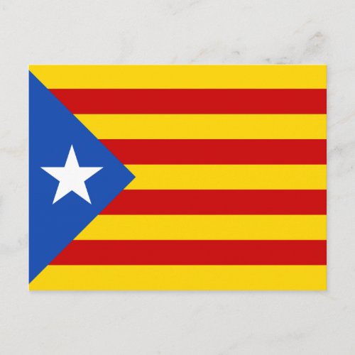 Catalonia Estelada Flag Postcard