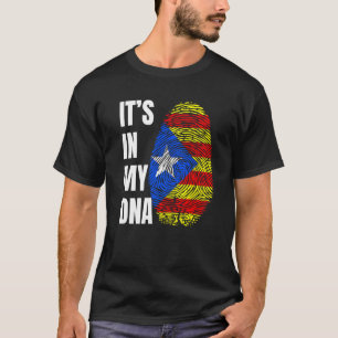 Catalonia Fingerprint DNA Biometry Flag Estelada B T-Shirt