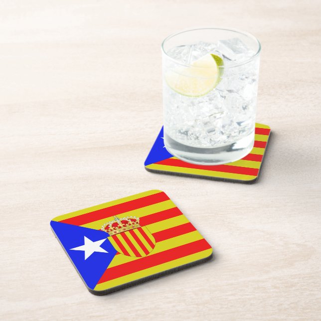 Catalonia flag beverage coaster (Right Side)