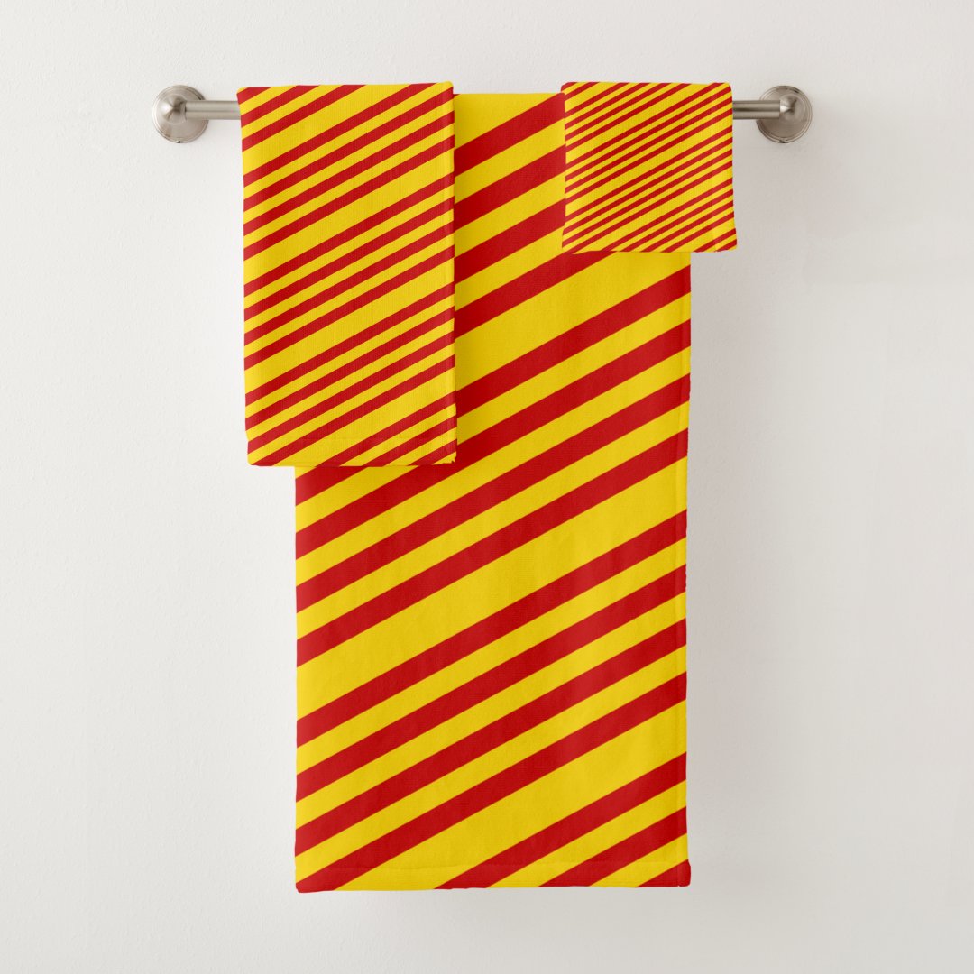 Catalonia Flag & Catalan La Senyera /bathroom Bath Towel Set Zazzle
