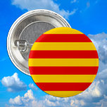 Catalonia Flag & Catalan - La Senyera fashion Button<br><div class="desc">Buttons: Catalonia & Catalan flag "official version" = La Senyera - love my country,  fashion,  travel,  holiday,  national patriots / sports fans</div>