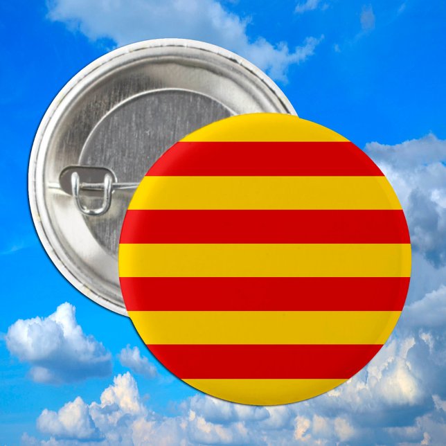 Catalonia Flag & Catalan - La Senyera fashion Button (Creator Uploaded)