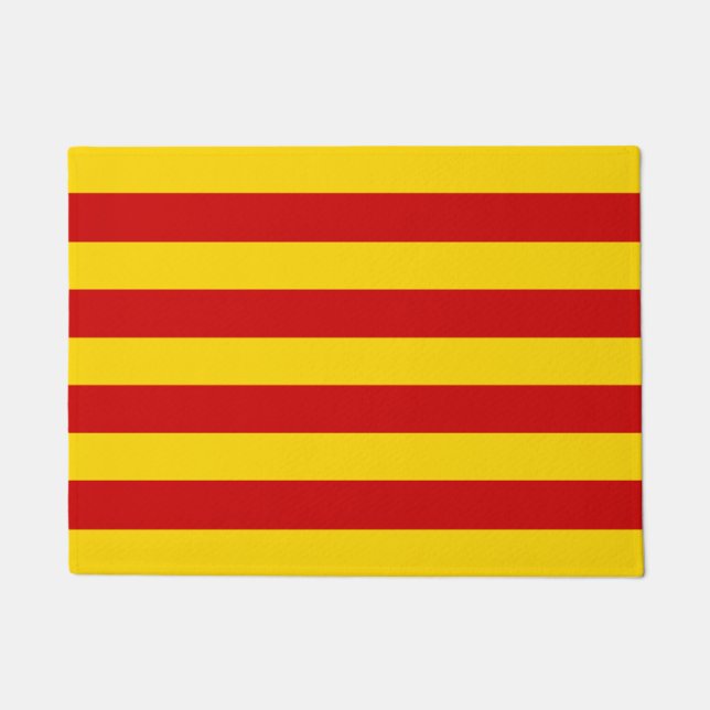 Catalonia Flag & Catalan - La Senyera fashion Doormat (Front)