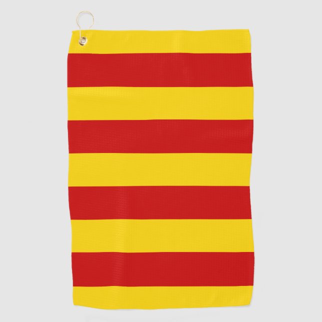 Catalonia Flag & Catalan - La Senyera fashion Golf Towel (Front)