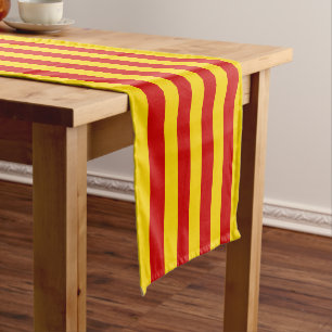 Catalonia Flag & Catalan - La Senyera /room decor  Short Table Runner