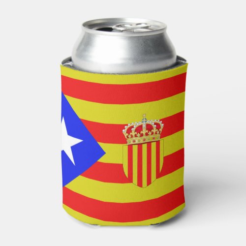 Catalonia flag_coat of arms   can cooler