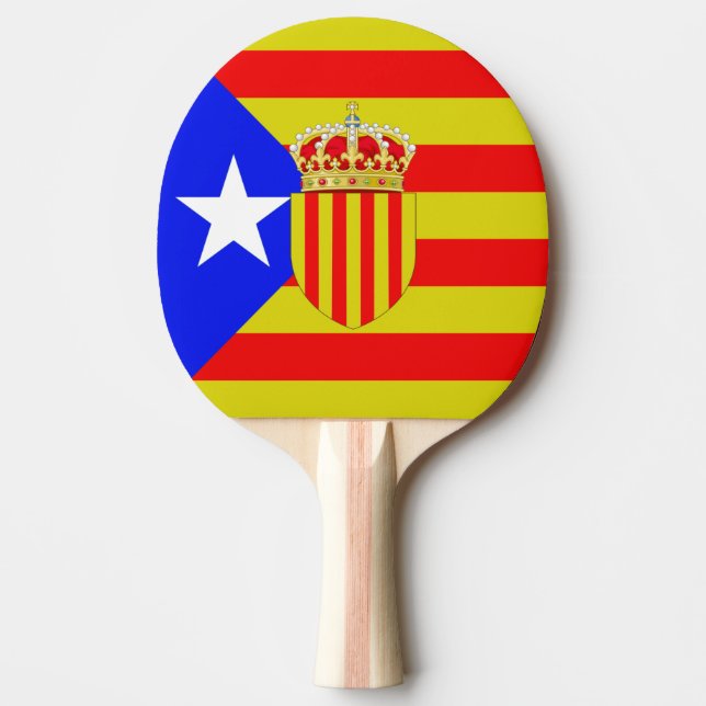 Catalonia flag Ping-Pong paddle (Front)