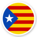 Catalonia Flag Round Sticker