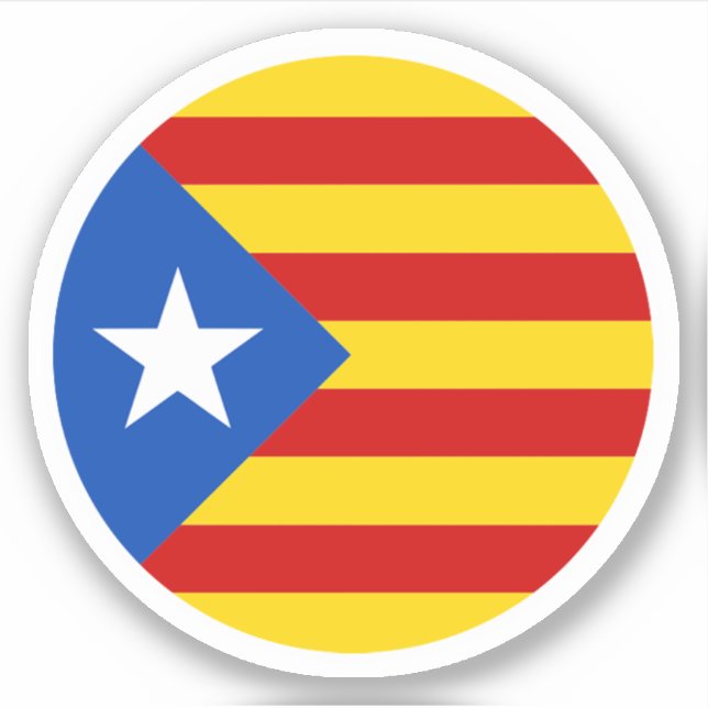 Catalonia Flag Round Sticker (Front)