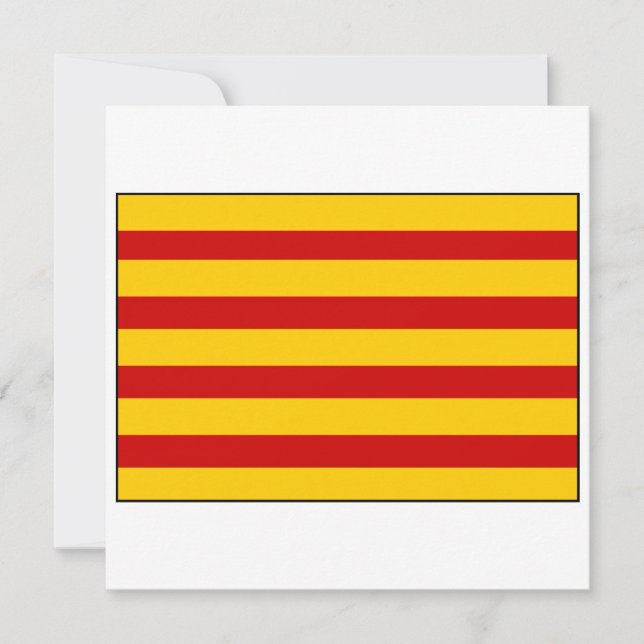 Catalonia Flag Spain Invitation (Front)