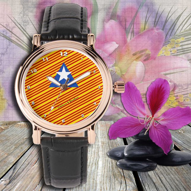 Catalonia Flag watch, Catalan fashion / La Senyera Watch (Creator Uploaded)