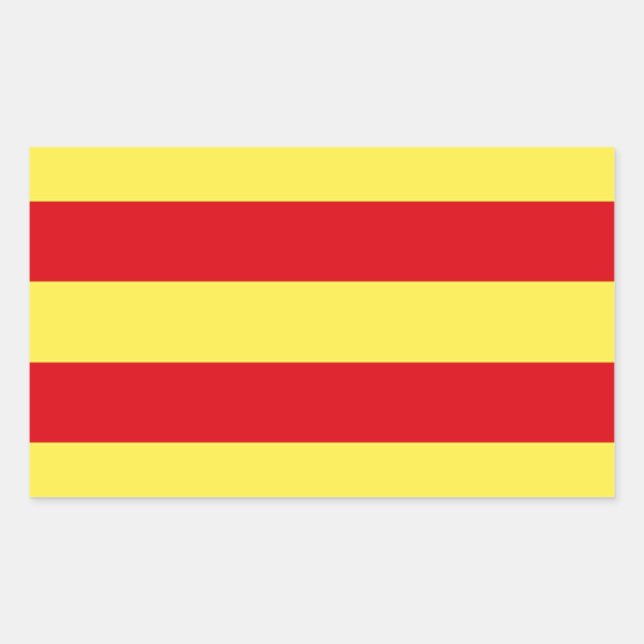 Catalonia (Spain)  Flag Rectangular Sticker (Front)