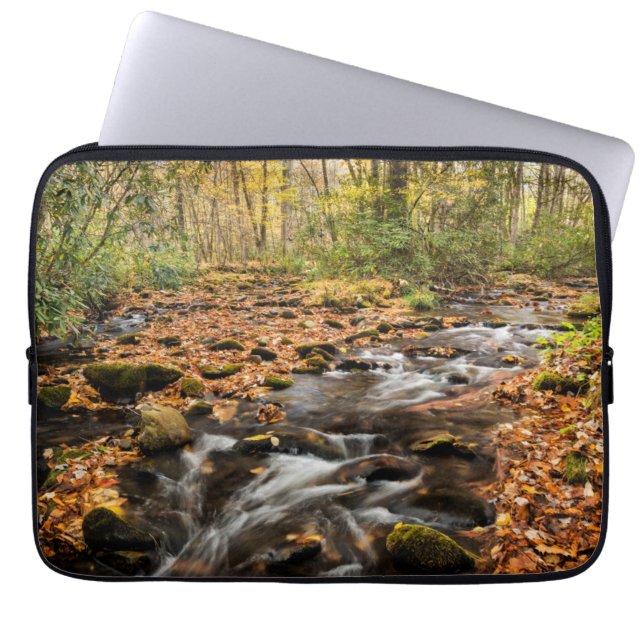 Cataloochee Creek NC Great Smoky Mountains Laptop Sleeve (Front)