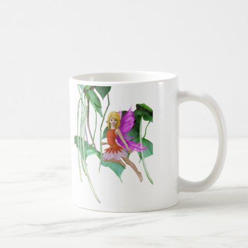 Catalpa Tree Fairy among Seed Pods Coffee Mug