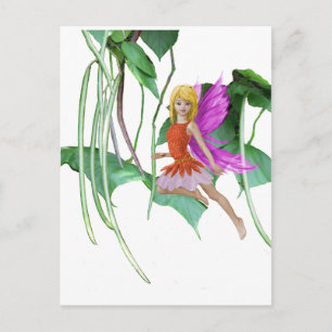 Catalpa Tree Fairy among Seed Pods Postcard