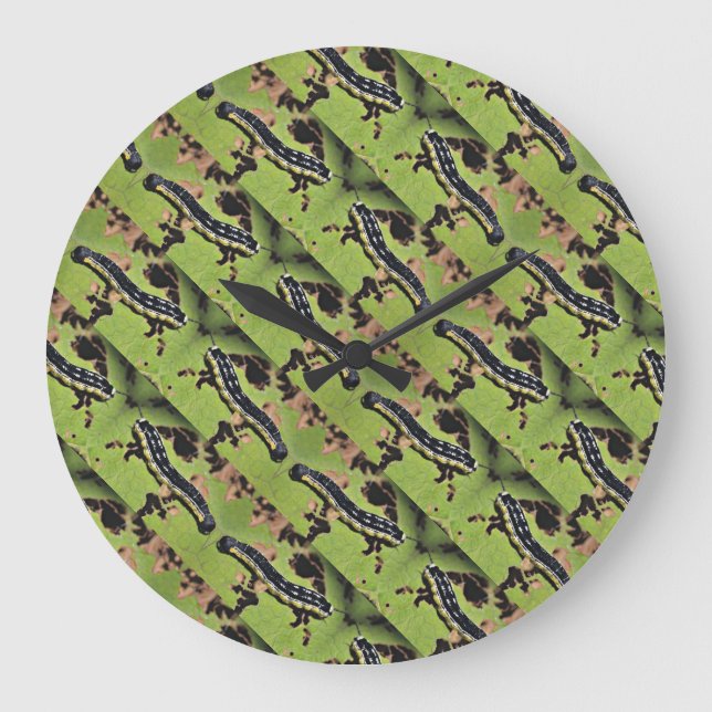 Catalpa Worms Camo Catfish Fishing Large Clock (Front)