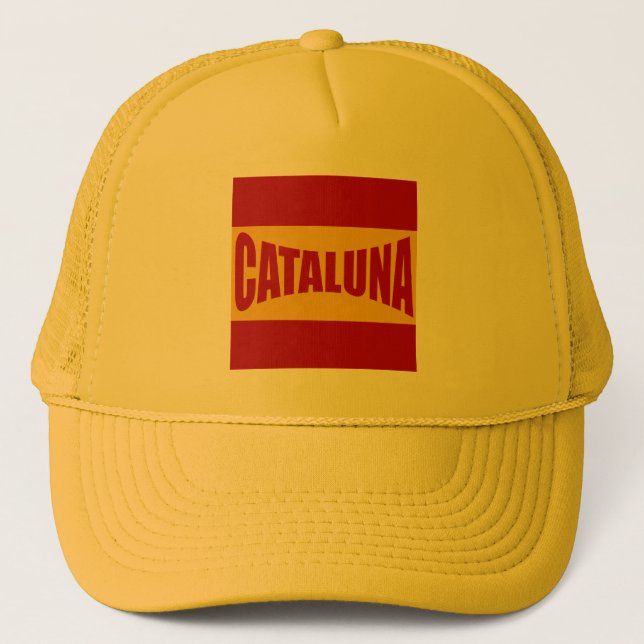 CATALUNA SPAIN yellow trucker cap (Front)