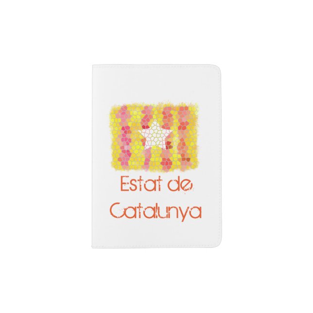 Catalunya trencadis desgastat Passport Holder (Front)