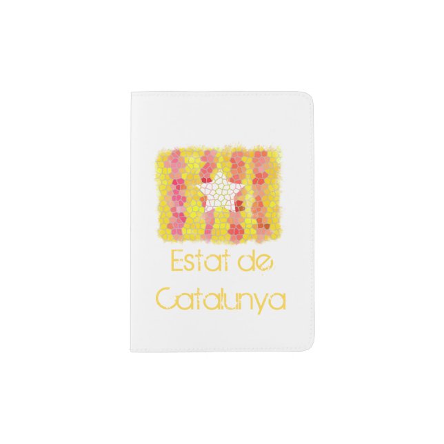 Catalunya trencadis desgastat Passport Holder (Front)