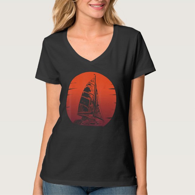 Catamaran Boat Sailing 5 T-Shirt (Front)