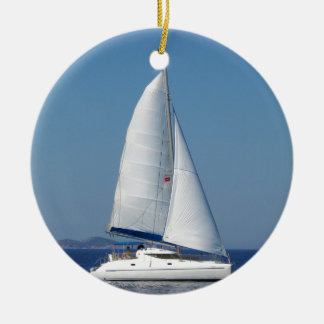 Catamaran Catchup Ceramic Ornament