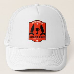 Catamaran Hydrofoil Sailboat Racing Trucker Hat