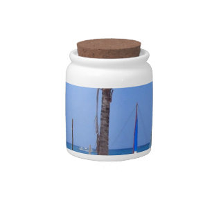 Catamaran on the Beach - Sunny Day Candy Jar