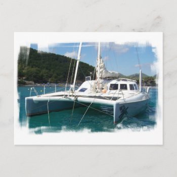 Catamaran Postcard by SailingWind at Zazzle