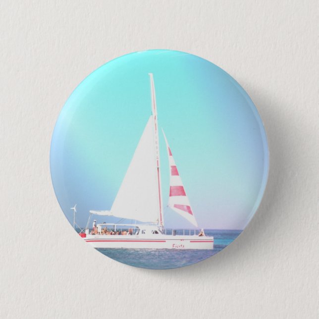 Catamaran Sailboat Button (Front)