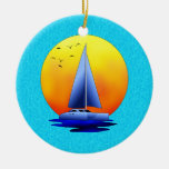 Catamaran Sailing Ceramic Ornament at Zazzle