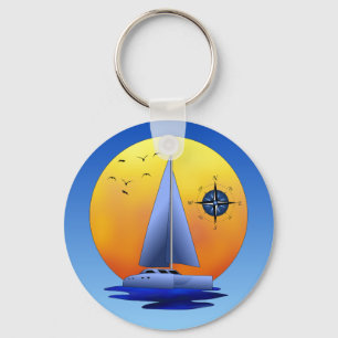 Catamaran Sailing Keychain