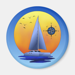 Catamaran Sailing Magnet