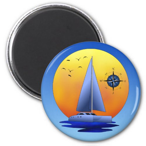 Catamaran Sailing Magnet