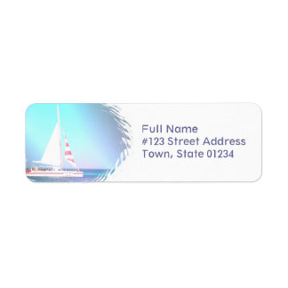 Catamaran Sailing Return Address Label