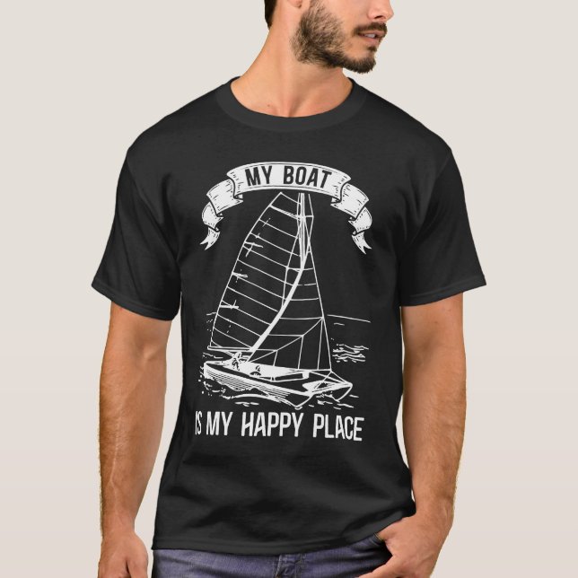 Catamaran Two Hulls Sailing Quote Catamaran Captai T-Shirt (Front)