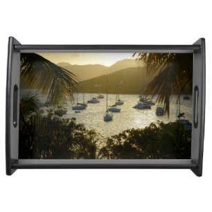 Catamarans and sailboats serving tray