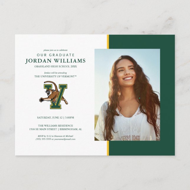 Catamounts | University of Vermont Announcement Postcard (Front)