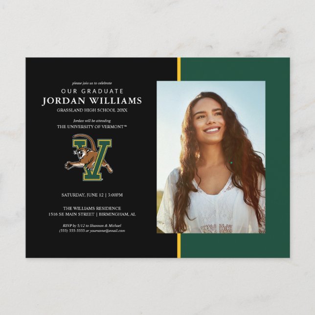 Catamounts | University of Vermont Announcement Postcard (Front)