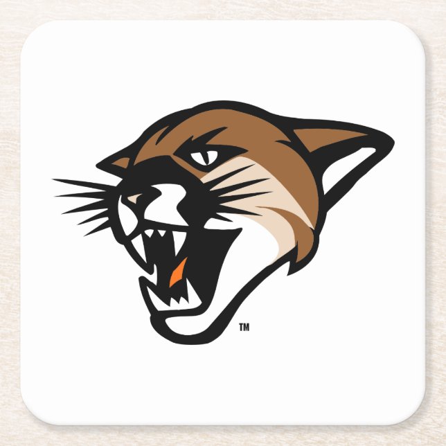 Catamounts | University of Vermont Square Paper Coaster (Front)