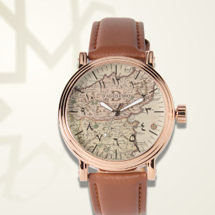 Catania Antique Map Watch for Men Bespoke