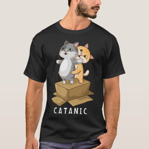 CATANIC  Cat Kitten  Parody Cruise Ship Vacation T_Shirt