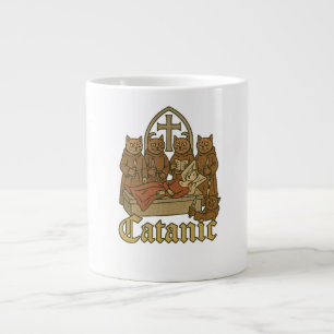 Catanic – Medieval Cat Cult Meme Giant Coffee Mug