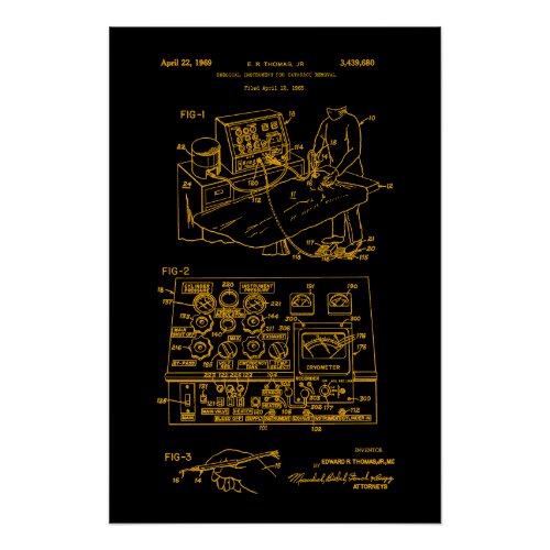 Cataract Removal Surgical Instrument Patent 1965 Poster