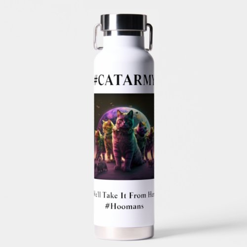 CATARMY Official Happy New Year Hoomans SippY Water Bottle