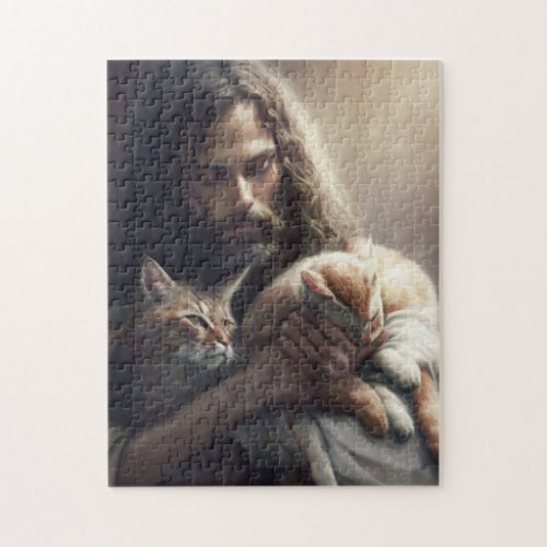 CATARMY Official Jesus Loves Cats PuzzlY Jigsaw Jigsaw Puzzle