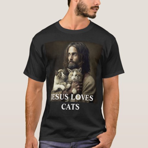CATARMY Official Jesus Loves Cats SnarkY T_Shirt