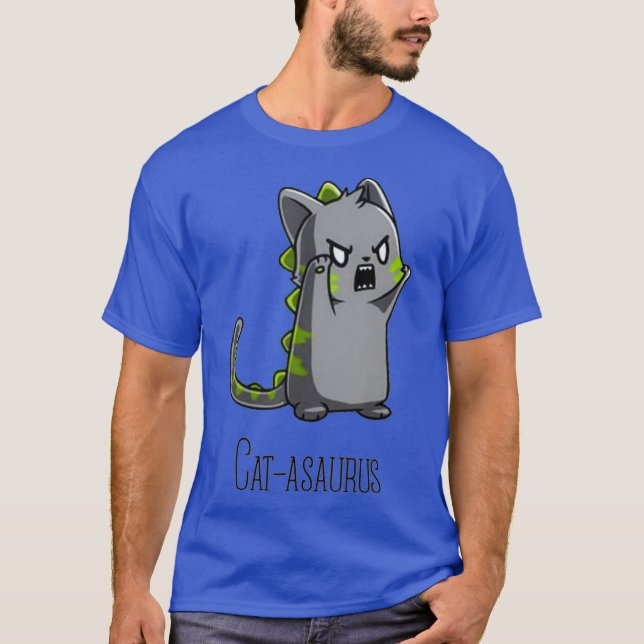Catasaurus Kitten Kitty Dinosaur T-Rex Dino Cat T-Shirt (Front)