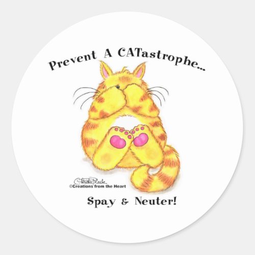 CATastrophe Classic Round Sticker