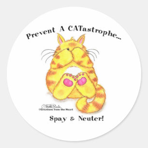 CATastrophe Classic Round Sticker