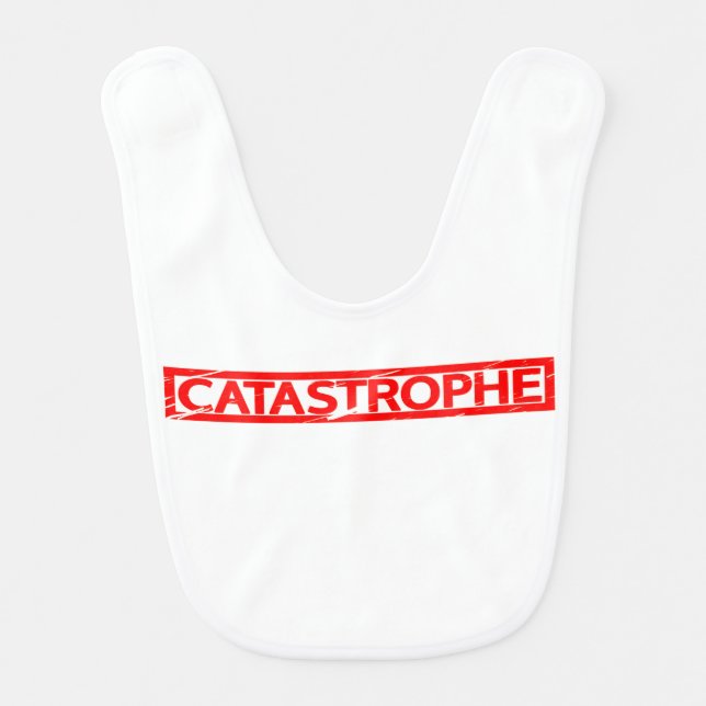 Catastrophe Stamp Baby Bib (Front)